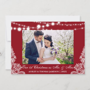 Vår första jul, mr. & Mrs Photo Card R Julkort