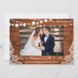 Vår första jul, mr. & Mrs Rustic Card Julkort
