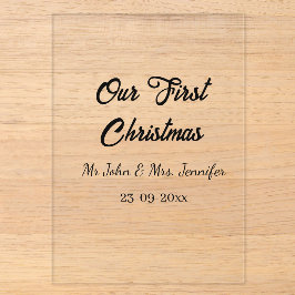 Vår första jul, mr och Mrs. namn.