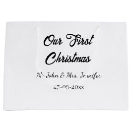 Vår första jul, mr och Mrs. namn.