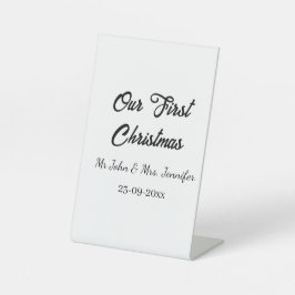 Vår första jul, mr och Mrs. namn.