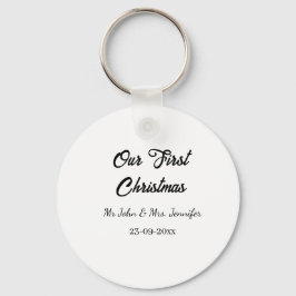 Vår första jul, mr och Mrs. namn. Nyckelring