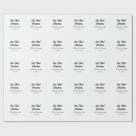 Vår första jul, mr och Mrs. namn. Presentpapper