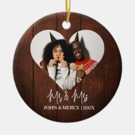 Vår första jul, Mr. och Mrs. Newlyed elegant Julgransprydnad Keramik