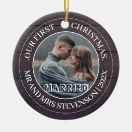 Vår första jul, Mr. och Mrs. Newlyed elegant Julgransprydnad Keramik