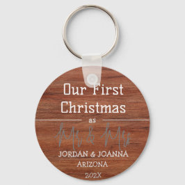 Vår första jul, Mr. och Mrs. Newlyed wood Nyckelring