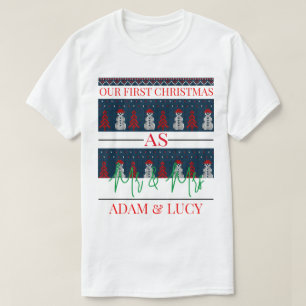 Vår första jul, mr och Mrs. Nyproducerad T Shirt