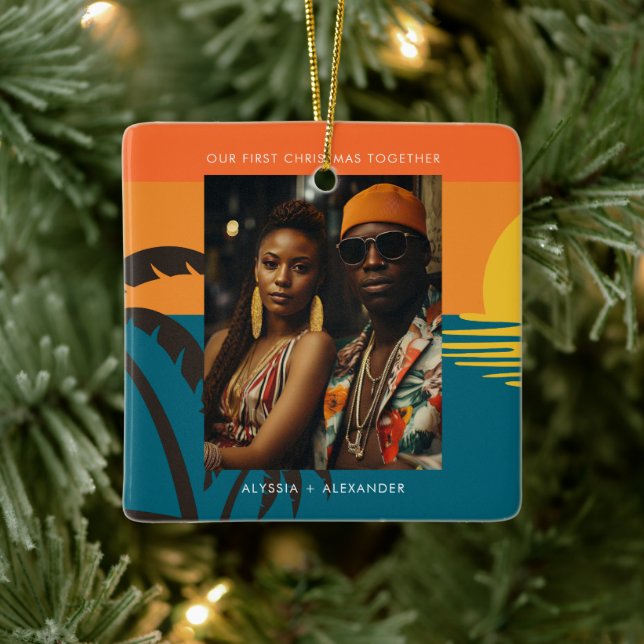 Vår första jul Newlyweds par Julgransprydnad Keramik (Träd)
