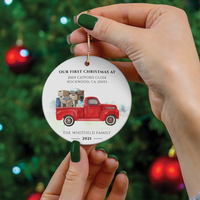 Vår första jul, nya Helgdagar i Adress Julgransprydnad Keramik (Skapare uppladdad)