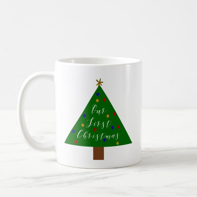 Vår första jul Nyanlända Nygifta Julfirande Kaffemugg (Vänster)