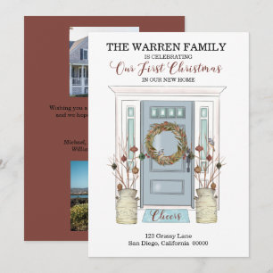 Vår första jul - nytt hem - Flytta för dörrfoto Meddelande