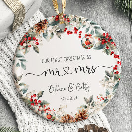 Vår första jul, präglad av ornament, herr&fru. julgransprydnad keramik