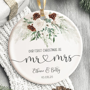 Vår första jul, präglad av ornament, herr&fru. julgransprydnad keramik