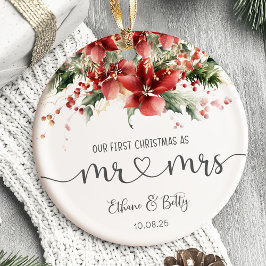 Vår första jul, präglad av ornament, herr&fru. julgransprydnad keramik