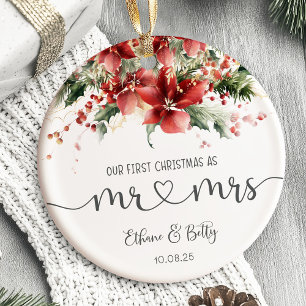 Vår första jul, präglad av ornament, herr&fru. julgransprydnad keramik