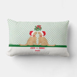 Vår första jul Santa Hundar Anpassad Kastkudde Lumbarkudde
