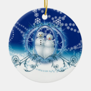 Vår första jul Snögubbe-prydnadsföremål Julgransprydnad Keramik