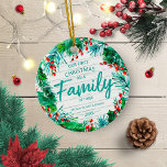 Vår första jul som en familj av tre Rustik Julgransprydnad Keramik<br><div class="desc">Vår första jul som en familj av tre keramiska prydnadsföremål</div>
