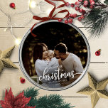Vår första jul som en familj med 3 Eleganters foto Julgransprydnad Metall<br><div class="desc">Vår första jul som en familj med tre Eleganters foto-prydnadsföremål</div>