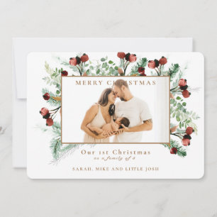 Vår första jul som en familj med 3 foton