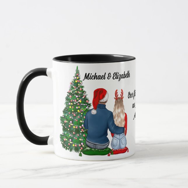 Vår första jul som en gift kopp kaffe Mugg (Vänster)