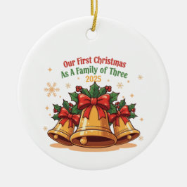 Vår första jul som familj av tre 2025 | julgransprydnad keramik