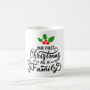 Vår första jul som familj jul kaffemugg
