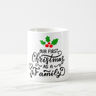 Vår första jul som familj jul kaffemugg