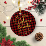 Vår första jul som familjens råvarv julgransprydnad keramik<br><div class="desc">Vår första jul som ett familjerättsligt lantbruk,  keramiskt prydnadsföremål</div>