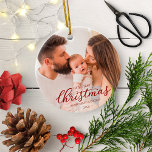 Vår första jul som fotfoto för familjen Mamma och  Julgransprydnad Keramik<br><div class="desc">Vår första jul som Mamma och Pappa-familjens fotokeramiska prydnadsföremål</div>