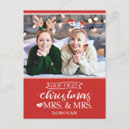 Vår första jul som fru & fru Newlyweds Helg Vykort