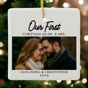 Vår första jul som gifta foto julgransprydnad keramik