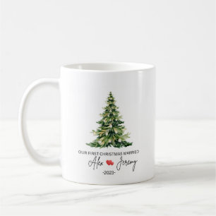 Vår första jul som gifta mugg