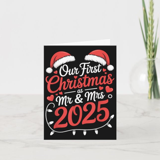 Vår första jul som Giorgio 2025 Married Par Kort (Framsida)