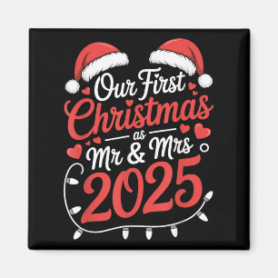 Vår första jul som Giorgio 2025 Married Par Magnet