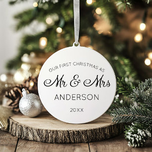 Vår första jul som herr & fru Helgdag jul Julgransprydnad Keramik