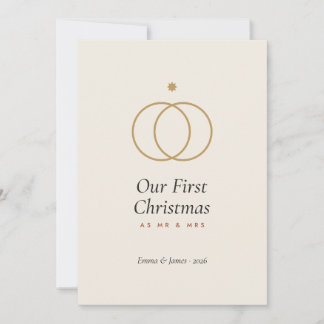 Vår första jul som herr- och fru Card, Nygifta Gol Inbjudningar