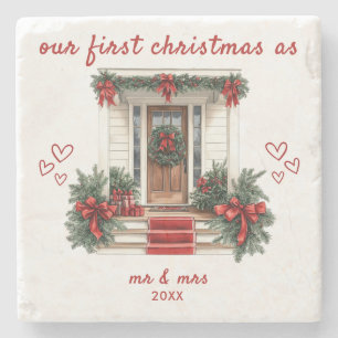 Vår första jul som herr- och fru House Stenunderlägg