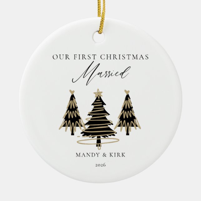 Vår första jul som herr och fru Ornament | Par  (Framsidan)