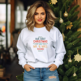 vår första jul som herr och fru t shirt