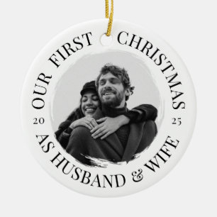 Vår första jul som minimala Make & frun Julgransprydnad Keramik