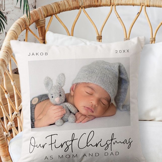 Vår första jul som modern minimalistisk Mamma & Pa Kudde (Skapare uppladdad)