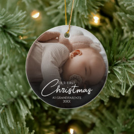 Vår första jul som mor- och farföräldrar Elegant F Julgransprydnad Keramik
