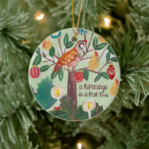 Vår första jul som mor- och farföräldrar Foto Julgransprydnad Keramik