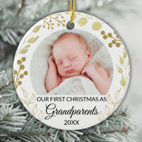 Vår första jul som mor- och farföräldrar Guld Foto