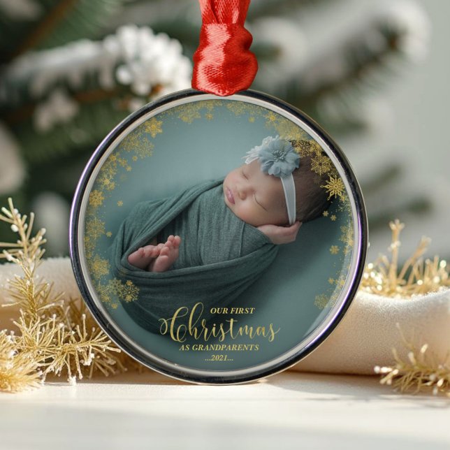 Vår första jul som morföräldrar Foto Ornament (Skapare uppladdad)