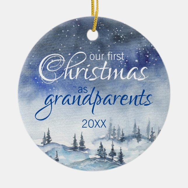 Vår första jul som morföräldrar Ornament (Framsidan)