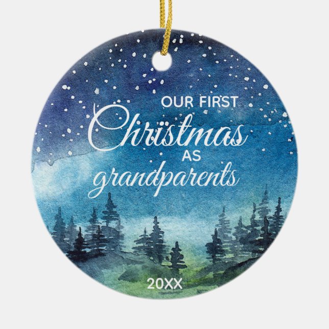 Vår första jul som morföräldrar Ornament (Framsidan)