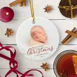 Vår första jul som morföräldrar Ro Guld Foil Julgransprydnad Keramik<br><div class="desc">Vår första jul som morföräldrar Ro guldblomma keramiska prydnadsföremål</div>