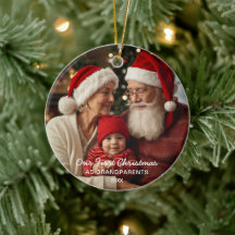 Vår första jul som morföräldrars familjefoto